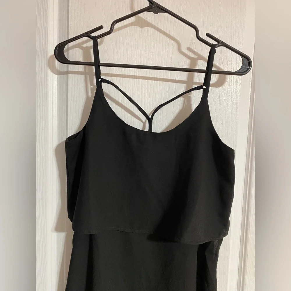 Abercrombie & Fitch Flowy Mini Spaghetti Strap Fancy Back Dress Size Small - Picture 2 of 9